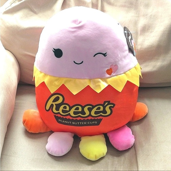 NWT Hershey Squishmallows Jeanne the Reese's peanut butter cup octopus - Picture 1 of 5
